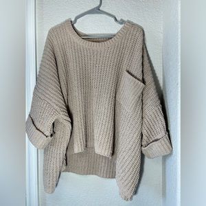 POL oversized tan sweater